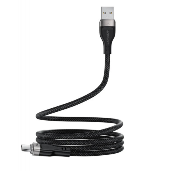 Кабель ACEFAST C11-04 USB to Type-C 3A, 1.2m, nylon + PVC, zinc connectors, Black