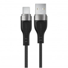 Кабель ACEFAST C11-04 USB to Type-C 3A, 1.2m, nylon + PVC, zinc connectors, Black