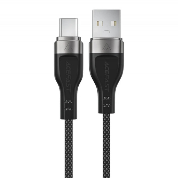 Кабель ACEFAST C11-04 USB to Type-C 3A, 1.2m, nylon + PVC, zinc connectors, Black