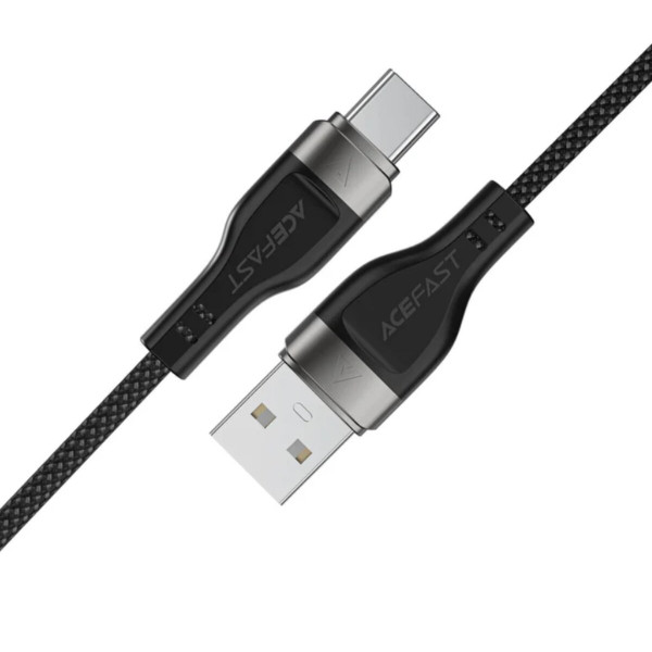 Кабель ACEFAST C11-04 USB to Type-C 3A, 1.2m, nylon + PVC, zinc connectors, Black