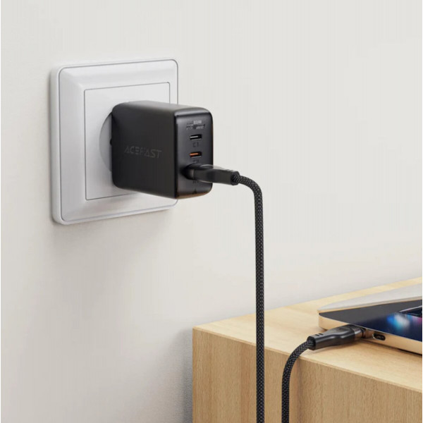 Кабель ACEFAST C11-04 USB to Type-C 3A, 1.2m, nylon + PVC, zinc connectors, Black