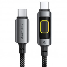 Кабель ACEFAST C21-03, Type-C to Type-C, 60W, 1.2m, Nylon, Aluminum Alloy connectors, Black (6974316284666)