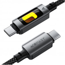 Кабель ACEFAST C21-03, Type-C to Type-C, 60W, 1.2m, Nylon, Aluminum Alloy connectors, Black (6974316284666)