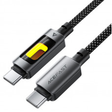 Кабель ACEFAST C21-03, Type-C to Type-C, 60W, 1.2m, Nylon, Aluminum Alloy connectors, Black (6974316284666)