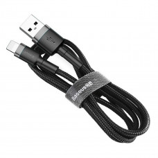 Кабель Baseus Cafule Cable USB For Lightning 2.4A 0.5m Gray+Чорний