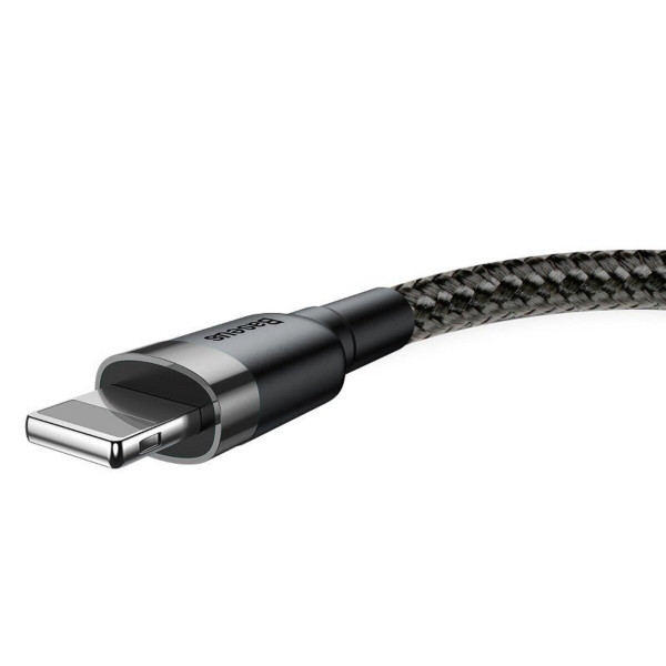 Кабель Baseus Cafule Cable USB For Lightning 2.4A 0.5m Gray+Чорний
