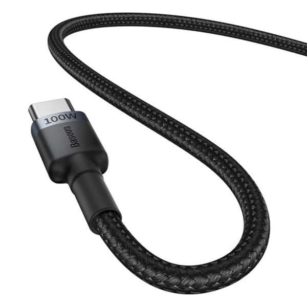 Кабель Baseus Cafule Charging Cable USB-C to USB-C 100W 1m 2pcs Червоний Чорний+Grey Чорний