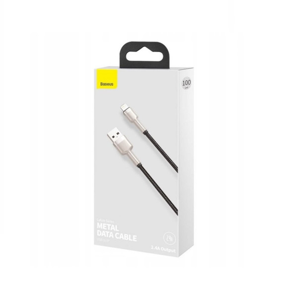 Кабель Baseus Cafule Series Metal Data Cable USB to IP 2.4A 1m Чорний