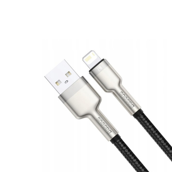 Кабель Baseus Cafule Series Metal Data Cable USB to IP 2.4A 1m Чорний