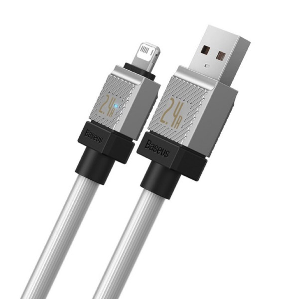 Кабель Baseus CoolPlay Series Fast Charging Cable USB to iP 2.4A 2m White