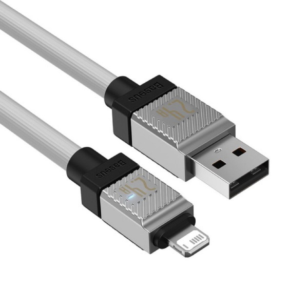 Кабель Baseus CoolPlay Series Fast Charging Cable USB to iP 2.4A 2m White