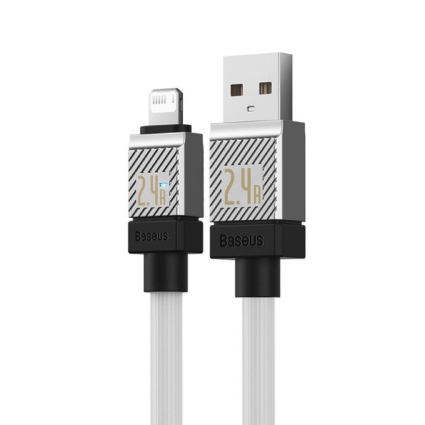 Кабель Baseus CoolPlay Series Fast Charging Cable USB to iP 2.4A 2m White