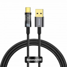 Кабель Baseus Explorer Series Auto Power-Off Fast Charging Data Cable USB to Type-C 100W 2m Чорний
