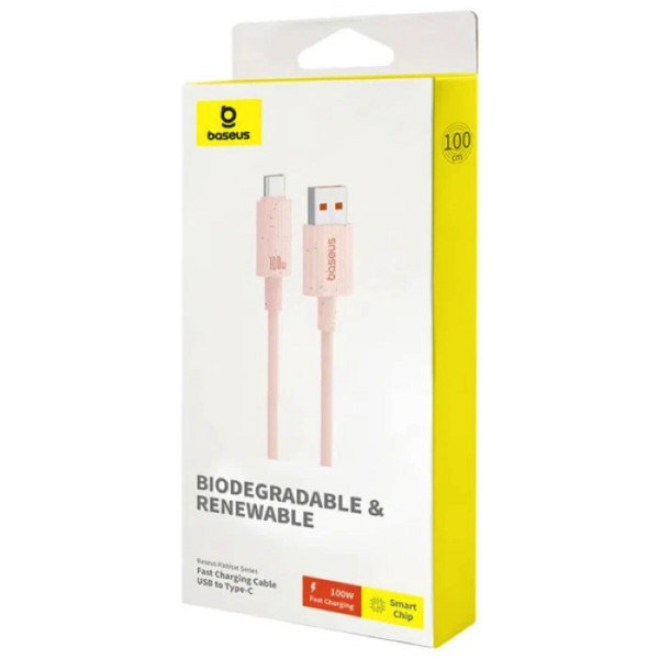 Кабель Baseus Habitat Series Fast Charging Cable USB to Type-C 100W 2m Wheat Pink