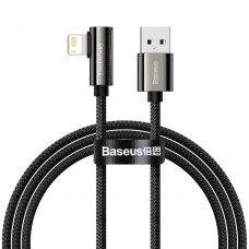 Кабель Baseus Legend Series Elbow Fast Charging Data Cable USB to iP 2.4A 1m Чорний