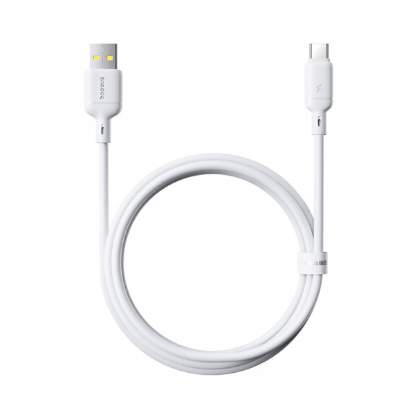 Кабель Baseus Silky Fast Charging Data Cable USB-A to USB-C 3A 2m Moon White (P10377703213-03)