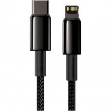 Кабель Baseus Tungsten Gold Fast Charging Data Cable Type-C to iP PD 20W 1m Чорний