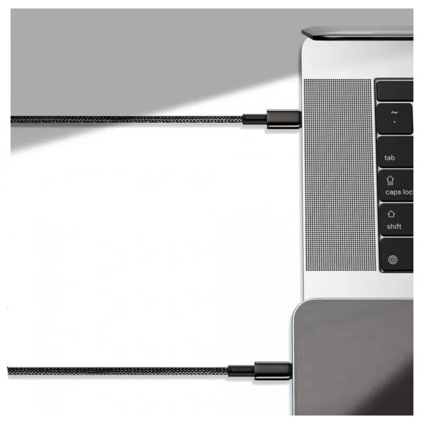 Кабель Baseus Tungsten Gold Fast Charging Data Cable Type-C to Type-C 100W 2m Black