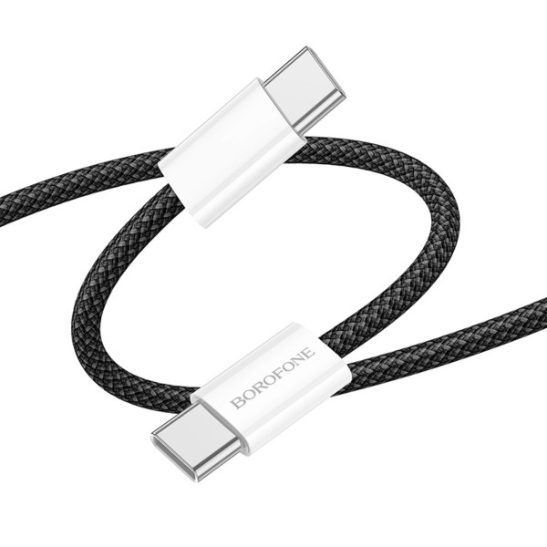 Кабель BOROFONE BX103 Original 60W charging data cable Type-C to Type-C Чорний