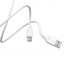 Кабель BOROFONE BX14 USB to Type-C 2.4A, 1m, PVC, TPE connectors, Білий