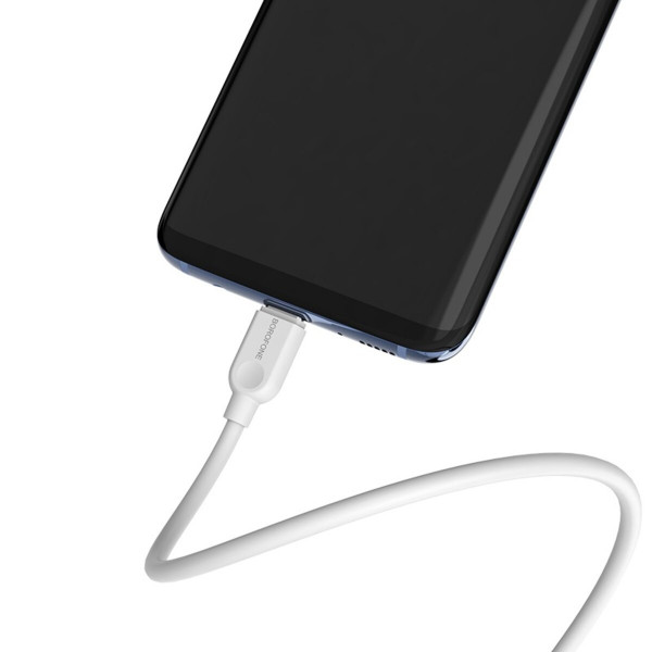 Кабель BOROFONE BX14 USB to Type-C 2.4A, 1m, PVC, TPE connectors, Білий