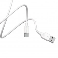 Кабель BOROFONE BX14 USB to Type-C 2.4A, 1m, PVC, TPE connectors, Білий
