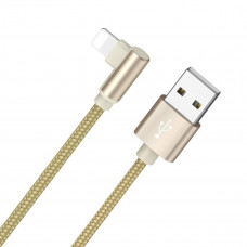 Кабель BOROFONE BX26 Express Lightning, 1m, 2.4A, nylon braid Gold
