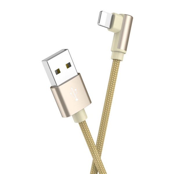 Кабель BOROFONE BX26 Express Lightning, 1m, 2.4A, nylon braid Gold