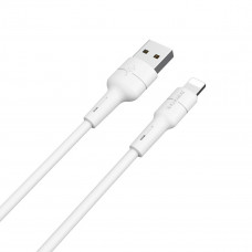 Кабель BOROFONE BX30 USB to iP 2.4A, 1m, silicone, TPE connectors, Білий