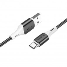 Кабель BOROFONE BX79 USB to Type-C 3A, 1m, silicone, silicone connectors, Чорний