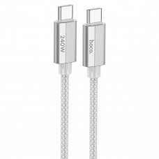 Кабель HOCO U134 Primero 240W charging data cable Type-C to Type-C (L=1.8M) Gray