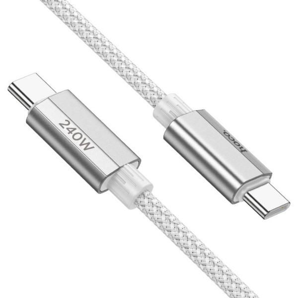 Кабель HOCO U134 Primero 240W charging data cable Type-C to Type-C (L=1.8M) Gray
