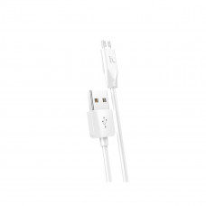 Кабель HOCO X1 USB to Micro 2.4A, 1m, PVC, PVC connectors, Білий
