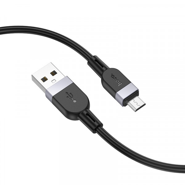 Кабель HOCO X109 Energy silicone charging data cable Micro (L=1M) Black (6942007636223)