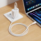 Кабель HOCO X124 Bien 60W silicone charging data cable C to C White (6942007664455)