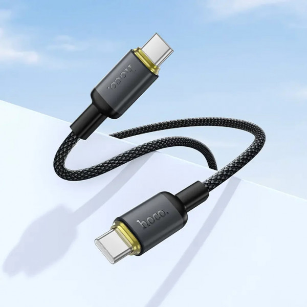 Кабель HOCO X128 Benefit charging data cable C to C Black (6942007681117)