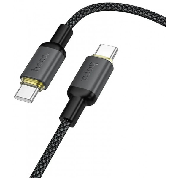 Кабель HOCO X128 Benefit charging data cable C to C Black (6942007681117)