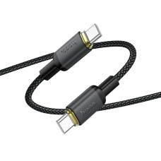 Кабель HOCO X128 Benefit charging data cable C to C Black (6942007681117)