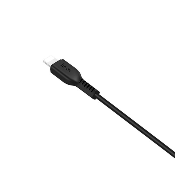 Кабель HOCO X13 USB to iP 2.4A, 1m, PVC, PVC connectors, Чорний
