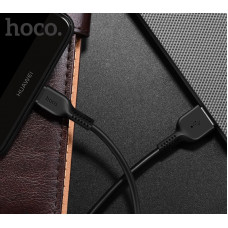 Кабель HOCO X20 USB to Type-C 3A, 2m, PVC, TPE connectors, Black (6957531068907)