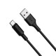 Кабель HOCO X25 USB to Type-C 2A, 1m, PVC, PVC connectors, Black (6957531080145)