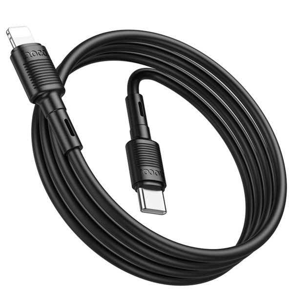 Кабель HOCO X83 Type-C to iP 20W, 1m, PVC, PVC connectors, Чорний