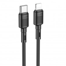 Кабель HOCO X83 Type-C to iP 20W, 1m, PVC, PVC connectors, Чорний