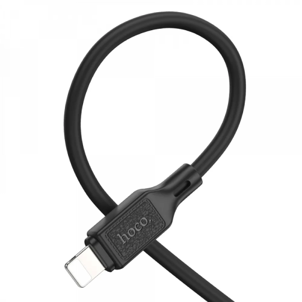 Кабель HOCO X90 Cool silicone PD charging data cable for iP Black (6931474788382)