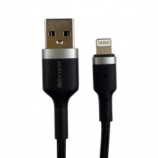 Кабель Mibrand MI-71 Metal Braided Cable USB for Lightning 2.4A 1m Чорний