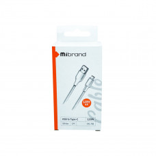 Кабель Mibrand MI-98 PVC Tube Cable USB for Type-C 120W 1m Білий