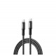 Кабель REMAX WindSpeed Series Fast charging aluminum alloy braided data cable CB25 (C-C) 240W - Black 1.2M (6954851247722)