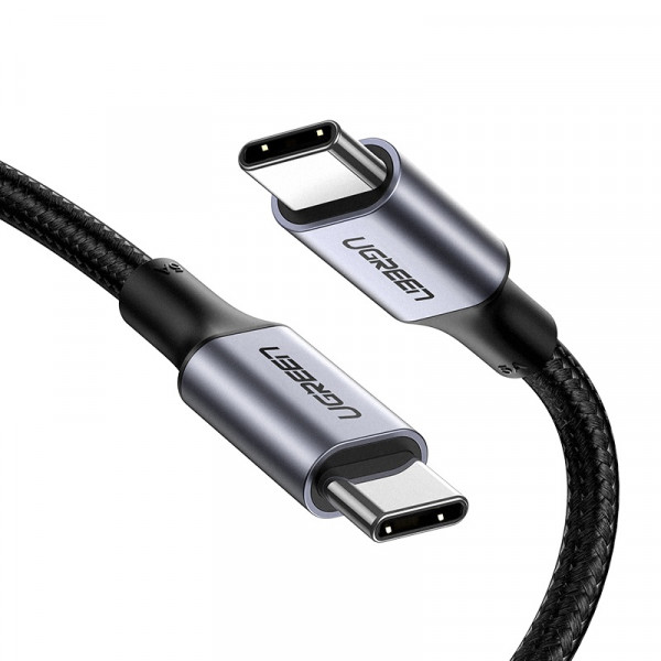 Кабель UGREEN US261 USB-C to USB-C PD Fast Charging Cable 3A Max Gray Black 1m (UGR-50150)