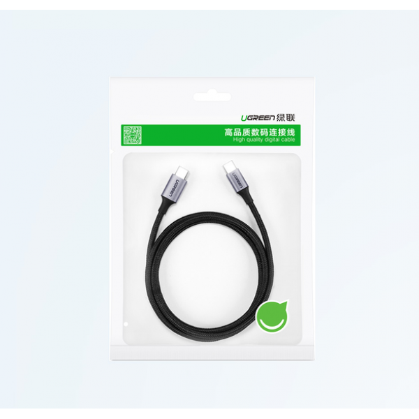 Кабель UGREEN US261 USB-C to USB-C PD Fast Charging Cable 3A Max Gray Black 1m (UGR-50150)