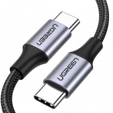 Кабель UGREEN US261 USB-C to USB-C PD Fast Charging Cable 3A Max Gray Black 1m (UGR-50150)